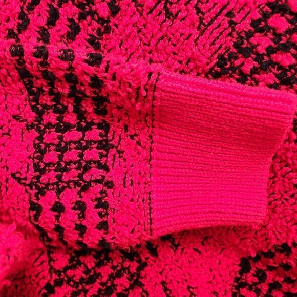 INC International Concepts Women's Red & Black Stripe Teddy Sweater~Size X-Large - Picture 4 of 8